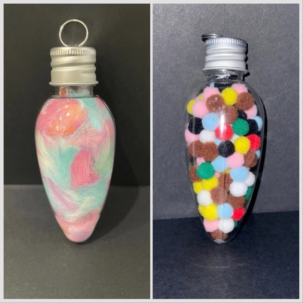 Christmas ornaments - rainbow ornaments - filled ornaments - Christmas decor